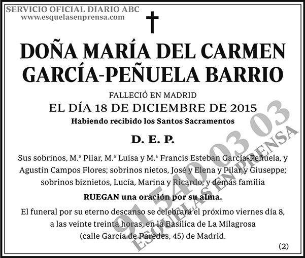 María del Carmen García-Peñuela Barrio